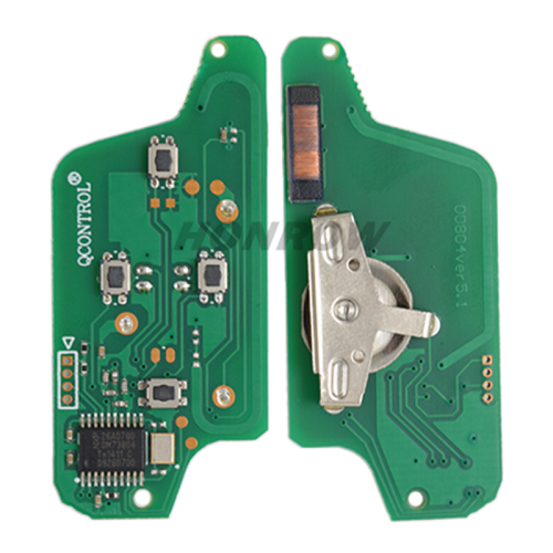 For Peu FSK 4 button flip remote key with VA2 307 blade 433Mhz 46 Chip