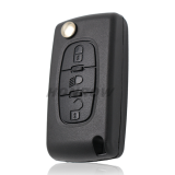 For Peu 3 button flip remote key with VA2 307 blade (With Light button)  433Mhz ID46 PCF7961 Chip FSK Model