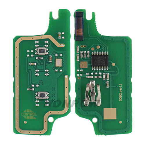For Peugeot 2 button flip remote key with HU83 407 blade 433Mhz ID46 PCF7961 Chip FSK Model