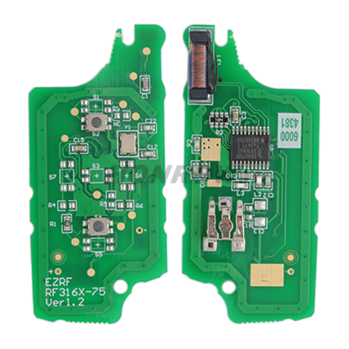 For Peugeot 2 button flip remote key with HU83 407 blade 433Mhz ID46 PCF7961 Chip ASK Model