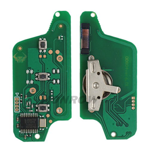 For Peu FSK 3 button flip remote key with VA2 307 blade (With trunk button)  433Mhz 46 Chip