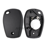 For Renault 2 button remote key with 433mhz & 7961M(HITAG AES) chip no blade