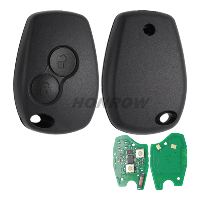 For Renault 2 button remote key with 433mhz & 7961M(HITAG AES) chip no blade