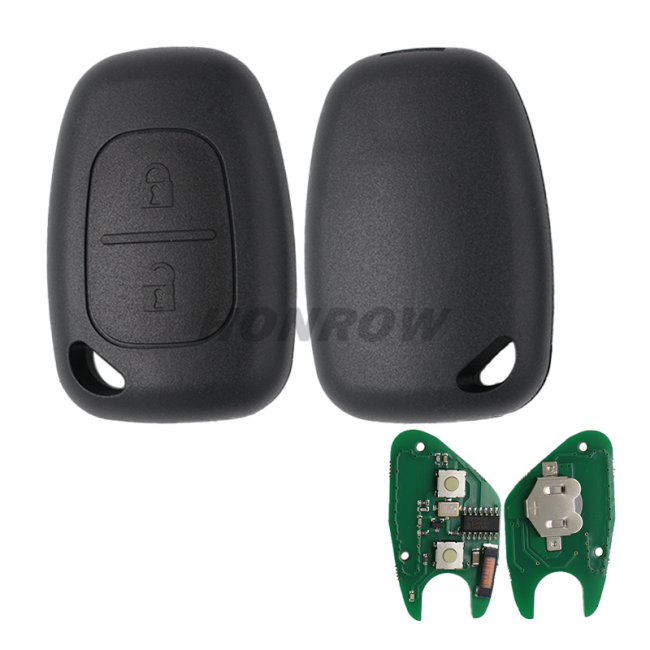 For Renault Clio&Kangoo 2 button remote key with 433Mhz and ID46  original PCF7947 Chip (After 2000 year car)