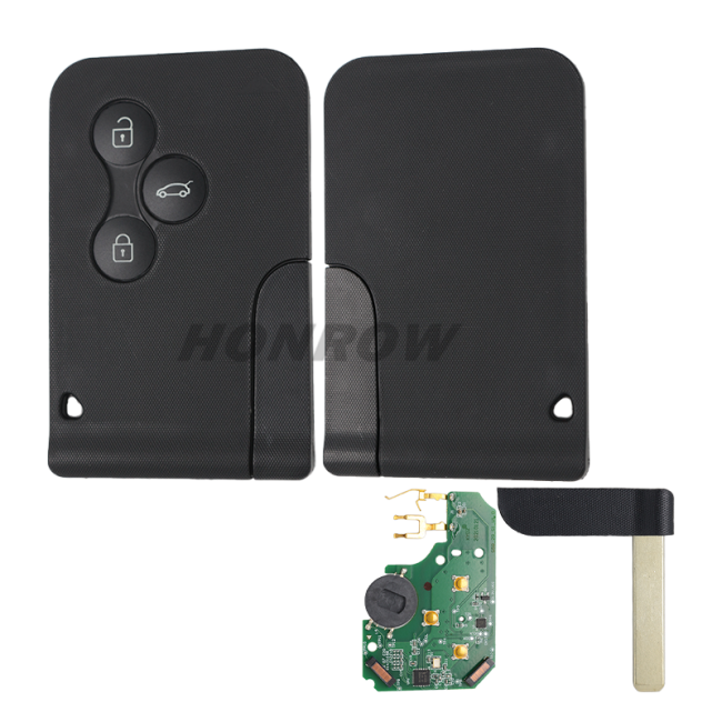 For Renault Megane keyless go 3 button remote key with PCF 7942A chip-434mhz