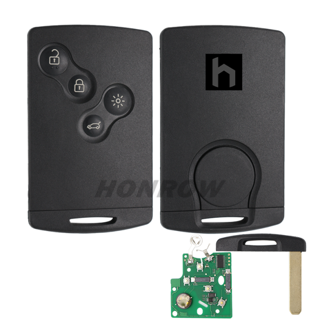 After Market for Renault Megane&Laguna &Scenic Car keyless 4 button Remote key  with PCF7952 Chip and 433.9Mhz （Include PCF7941 chips function）