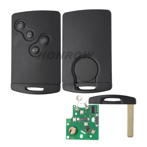 After Market for Renault Megane&Laguna &Scenic Car keyless 4 button Remote key  with PCF7952 Chip and 433.9Mhz (No Logo) （Include PCF7941 chips function）
