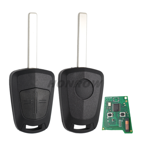 For Op 2 button remote key  with PCF7941 (Higtag 2)-434mhz for Opel Corsa D car (2007 – 2014)