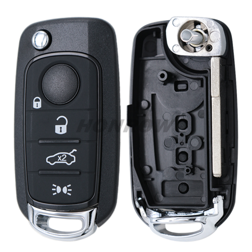 For Fiat 3 /4 button flip remote key blank with SIP22 without logo, please choose the key button