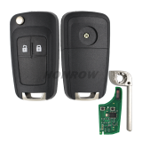 For Opel 2 button remote key with 434mhz  G4-AM433TX 13271922 000274 PCF7941 chip  After market