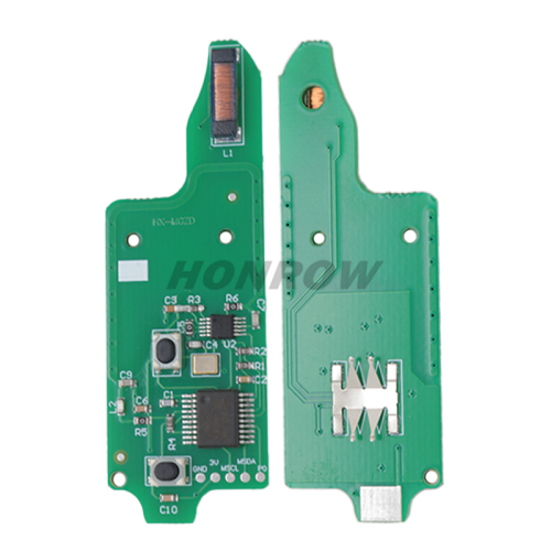For MG 2 Button  Flip Folding Remote Key with 433MHz ID46 HITAG2 PCF7941A Chip