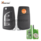 XHORSE XNTO00EN For Toyota Style 3 button Wireless Universal Remote Key