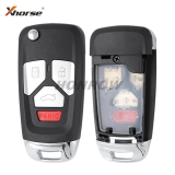 Xhorse VVDI  For Audi Type Universal Remote Flip Key 3+1 Buttons Wireless XNAU02EN