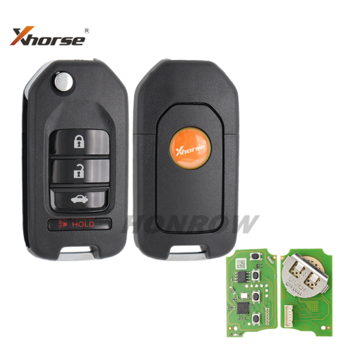 Xhorse XKHO01EN Wire Remote Key Honda Flip 3+1 Buttons English
