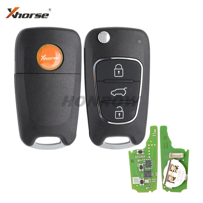 Xhorse Universal Remote car Key XKHY02EN 3 Buttons for Hyundai VVDI key tool VVDI2 MINI Programmer English Version