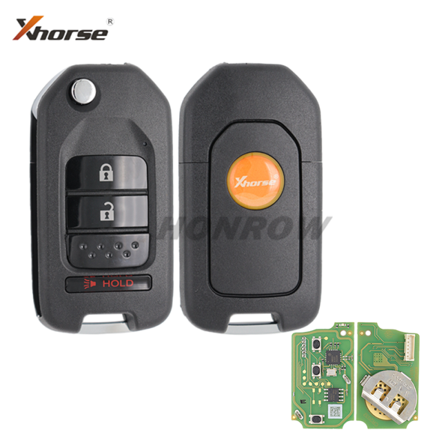 Xhorse XKHO02EN Wire Remote Key Honda Flip 2+1 Buttons