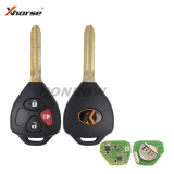Xhorse VVDI2 XKTO04EN Wired Universal Remote Key for Toyota Style 3 Buttons