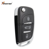 Xhorse VVDI  Remote Key DS Type Wire Remote Key 3 button Universal Remote Key  XKDS00EN