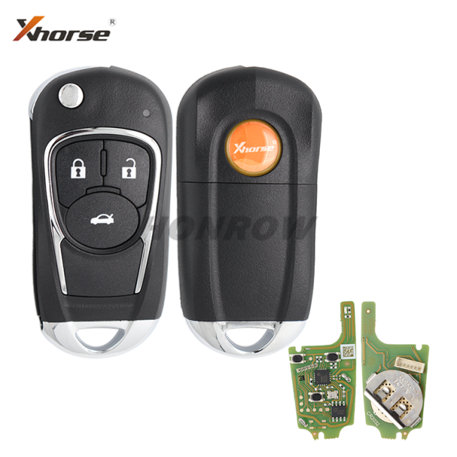 XHORSE VVDI English Version 3 Buttons  XKBU03EN for Buick Style Wire Universal Remote Key  for VVDI Key Tool VVDI2