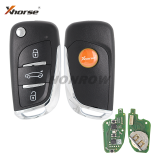 Xhorse VVDI  Remote Key DS Type Wire Remote Key 3 button Universal Remote Key  XKDS00EN