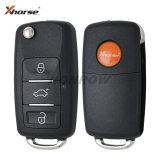 Xhorse XEB510EN Super Remote Key VW B5 Flip 3 Button Built-in XT27B Super Chip
