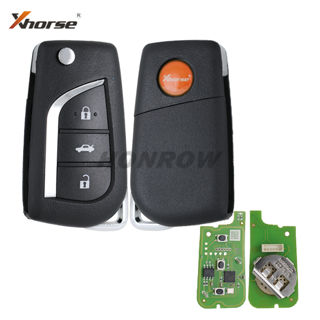 XHORSE XKTO00EN For Toyota Style 3 button Wire Universal Remote Key
