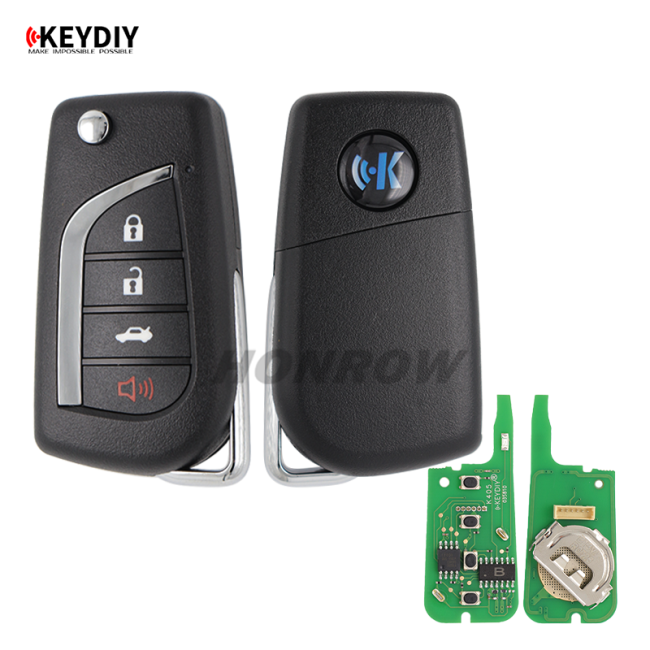 KEYDIY Toyota style 3+1 button remote key B13-4  for KD900  KDX2 KD MAX Key Programmer to produce any model remote