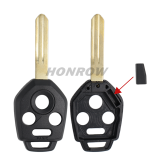 For Subaru Tribeca Legacy Outback 3 button with 433MHz  4D60 4D62 4D82G chip Remote Car Key Fob  FCC ID: CWTWBU766 P/N: 57497-AJ00A