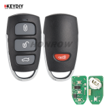 KEYDIY Hyundai style 3+1 button remote key B20-3+1 for KD900 URG200 KDX2 KD MAX to produce any model  remote