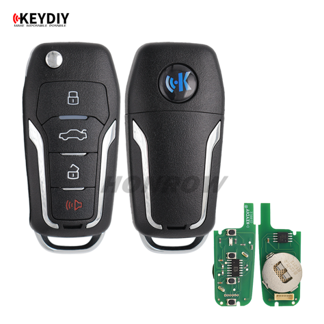 KEYDIY Ford style 3button remote key B12-3+1 for KD900 URG200 KDX2 KD MAX to produce any model  remote