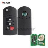 KEYDIY Mazda style B14-4 button remote key for KD900 URG200 KDX2 KD MAX to produce any model  remote