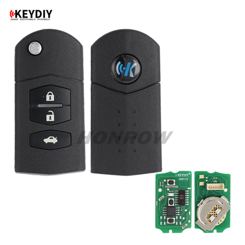 KEYDIY Mazda style B14-3 button remote key for KD900 URG200 KDX2 KD MAX to produce any model  remote