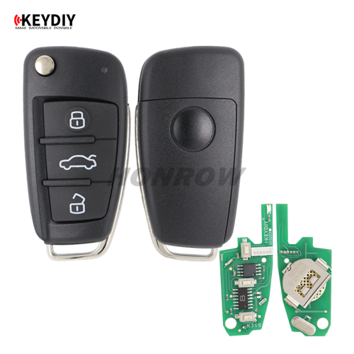 KEYDIY Audi style 3 button remote key B02 for KD900 URG200 KDX2 KD MAX  to produce any model remote