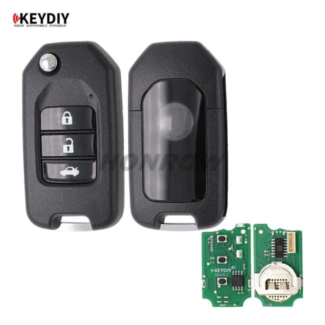 KEYDIY Honda style 2+1 button remote key B10-2+1 for KD900 URG200 KDX2 KD MAX to produce any model  remote