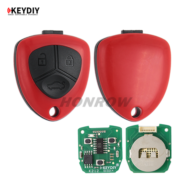 KEYDIY Ferrari style B17-3 3 button remote key for KD900 URG200 KDX2 KD MAX to produce any model  remote . with blade hole