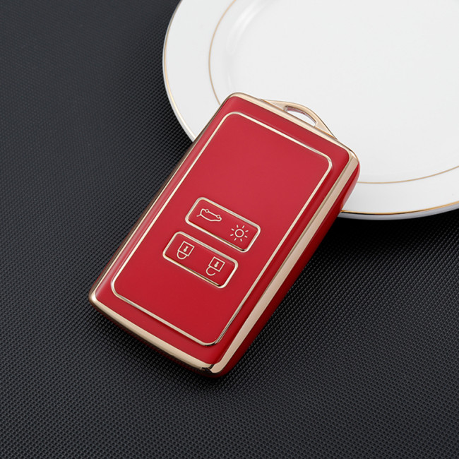 Gold TPU Car Key Cover For Renault Key Protect Case