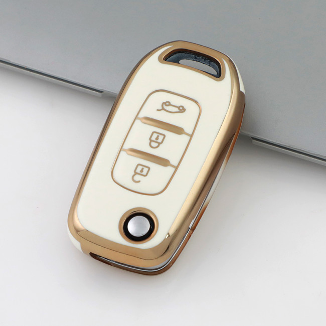Gold TPU Car Key Cover For Renault Key Protect Case