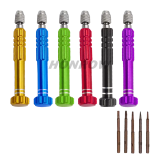 5 in 1 Screwdriver Bit Repair Kit For Open Tool locksmith Disassemble Magnetic Torx Cross Pentalobe Head please choose the color