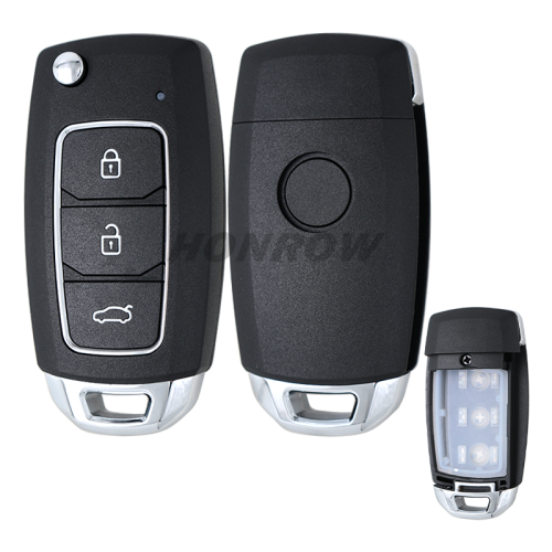 For Hyundai flip style 3 button key shell used for Xhorse VVDI