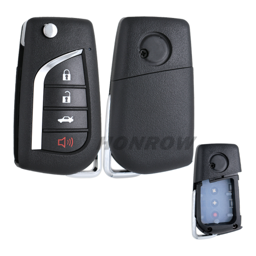 For Toyota flip style 3+1 button key shell used for Xhorse VVDI