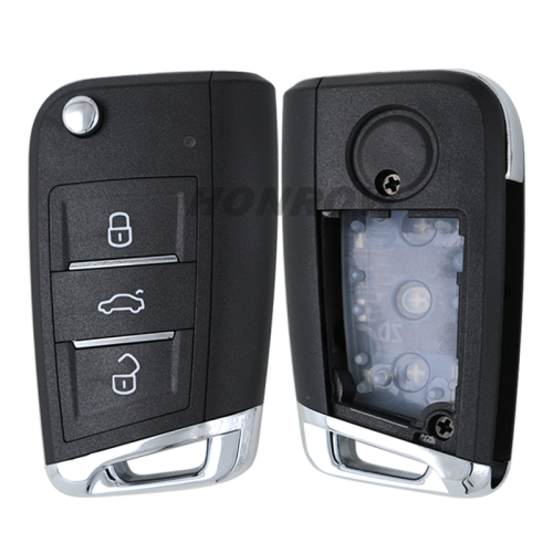 For VW style MQB 3 button key shell used for Xhorse VVDI