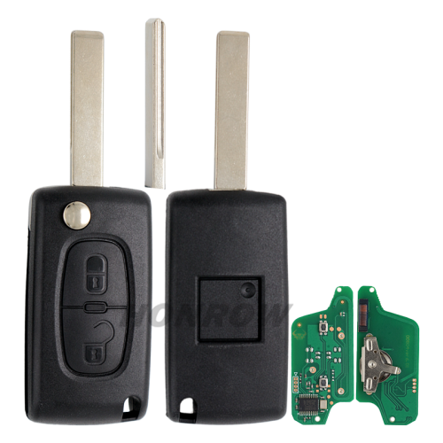 For Citroen ASK 2 button flip remote key with HU83 407 blade 433Mhz PCF7941 Chip (Before 2011 year)