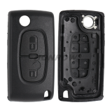 For Cit FSK 2 button flip remote key with HU83 407 blade 433Mhz PCF7941 Chip