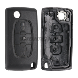 For Cit FSK 3 button flip remote key with VA2 307 blade (With Light button)  433Mhz PCF7941 Chip