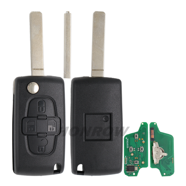 For Cit FSK 4 button flip remote key with VA2 307 blade 433Mhz PCF7941 Chip