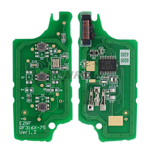 For Cit 3 button flip remote key with VA2 307 blade (With trunk button)  433Mhz ID46 PCF7961 Chip ASK Model