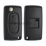 For Cit FSK 2 button flip remote key with HU83 407 blade 433Mhz PCF7941 Chip