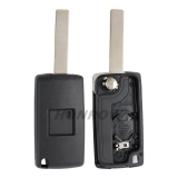 For Cit 3 button flip remote key with HU83 407 blade  (With Light button) 433Mhz ID46 PCF7961 Chip ASK Model
