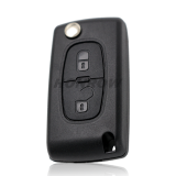 For Cit 2 button flip remote key with HU83 407 blade 433Mhz ID46 PCF7961 Chip ASK Model