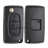 For Cit FSK 3 button flip remote key with HU83 407 blade ( With trunk button) 433Mhz PCF7941 Chip